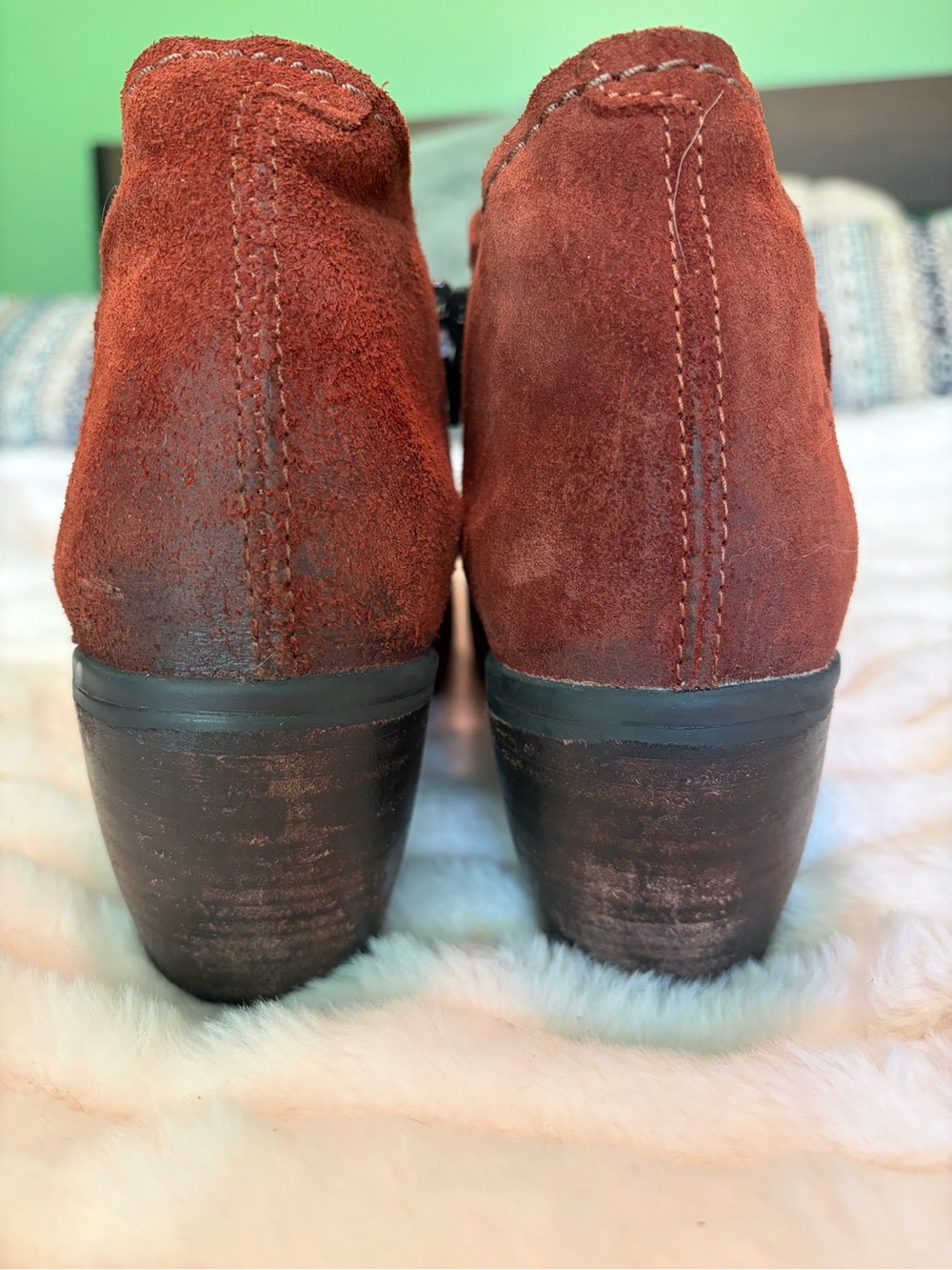 FLY London Women’s Rust Suede Ankle Booties - Picture 3 of 6
